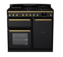 Load image into Gallery viewer, Falcon ESTEL DELUXE 100CM DUAL FUEL FREESTANDING COOKER ANTIQUE BRASS