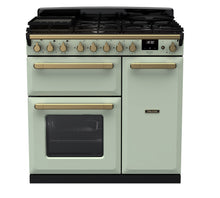Load image into Gallery viewer, Falcon ESTEL DELUXE 90CM DUAL FUEL FREESTANDING COOKER ANTIQUE BRASS