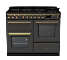 Load image into Gallery viewer, Falcon ESTEL DELUXE 110CM DUAL FUEL FREESTANDING COOKER ANTIQUE BRASS PROVING
