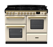 Load image into Gallery viewer, Falcon ESTEL DELUXE 110CM DUAL FUEL FREESTANDING COOKER ANTIQUE BRASS PROVING