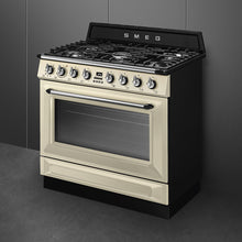 Load image into Gallery viewer, SMEG Victoria Dual Fuel Cooker Gas Hob 90cm Cream