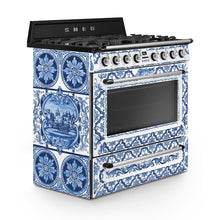 Load image into Gallery viewer, SMEG Dolce & Gabbana Dual Fuel MF Freestanding Cooker 90cm Blu Mediterraneo