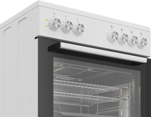 Load image into Gallery viewer, Beko 60cm, White, Free Standing Cooker with 4-zone Cast Hot-plate cooktop