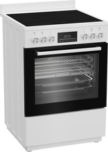 Load image into Gallery viewer, Beko 60cm, White, Free Standing Cooker with 4-zone Ceramic cooktop