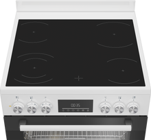 Load image into Gallery viewer, Beko 60cm, White, Free Standing Cooker with 4-zone Ceramic cooktop