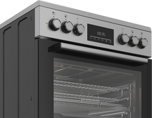 Load image into Gallery viewer, Beko 60cm, S/S Free Standing Cooker with 4-zone Ceramic cooktop