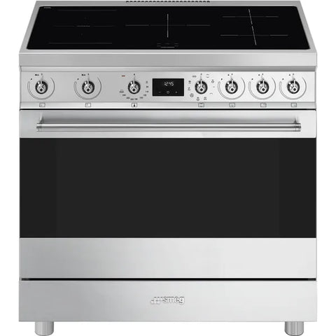 Smeg 90cm Stainless Steel Freestanding Oven With Induction Cooktop