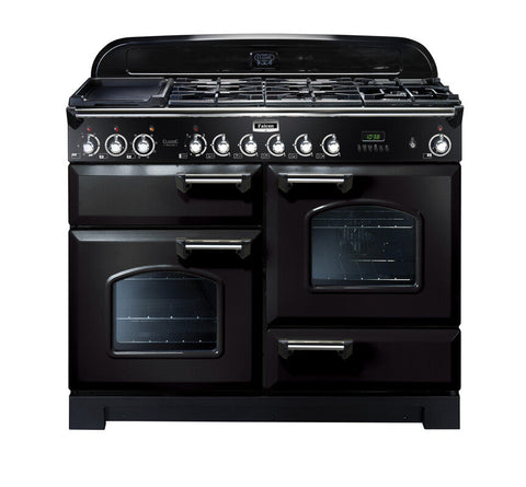 FALCON CLASSIC DELUXE 110CM DUAL FUEL COOKER BLACK CHROME