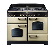 Load image into Gallery viewer, FALCON CLASSIC DELUXE 110CM DUAL FUEL COOKER BRASS