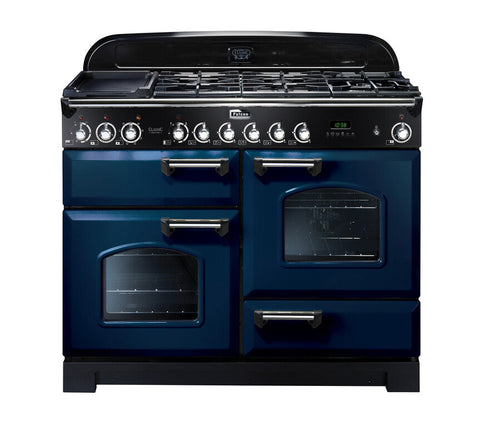 FALCON CLASSIC DELUXE 110CM DUAL FUEL COOKER REGAL BLUE CHROME
