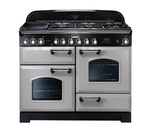 FALCON CLASSIC DELUXE 110CM DUAL FUEL COOKER ROYAL PEARL CHROME