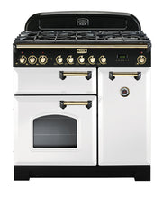 Load image into Gallery viewer, FALCON CLASSIC DELUXE 90CM DUAL FUEL COOKER BRASS