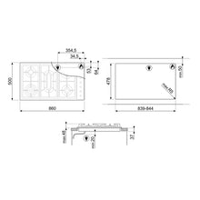 Load image into Gallery viewer, Smeg 86cm 5 Burner Gas Cooktop