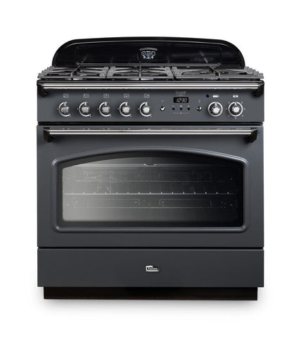 FALCON CLASSIC FX90 DUAL FUEL SINGLE OVEN COOKER SLATE CHROME