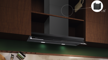 Load image into Gallery viewer, NEFF D99XET2S5 N 90, Integrated Design Hood, 90 cm, clear glass black printed, Matt black