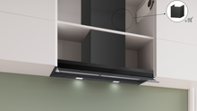 Load image into Gallery viewer, Bosch Series 8 Integrated Design Hood, 90cm, clear glass black printed, Black