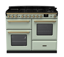 Load image into Gallery viewer, Falcon ESTEL DELUXE 110CM DUAL FUEL FREESTANDING COOKER ANTIQUE BRASS PROVING