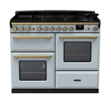 Load image into Gallery viewer, Falcon ESTEL DELUXE 110CM DUAL FUEL FREESTANDING COOKER ANTIQUE BRASS PROVING
