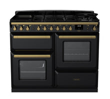 Load image into Gallery viewer, Falcon ESTEL DELUXE 110CM DUAL FUEL FREESTANDING COOKER ANTIQUE BRASS PROVING