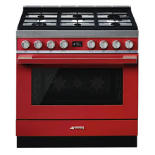 Load image into Gallery viewer, Smeg Portofino 90cm Freestanding Pyrolytic Oven with Gas Cooktop