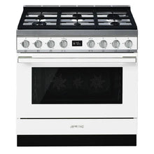 Load image into Gallery viewer, Smeg Portofino 90cm Freestanding Pyrolytic Oven with Gas Cooktop