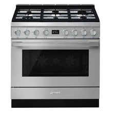 Load image into Gallery viewer, Smeg Portofino 90cm Freestanding Pyrolytic Oven with Gas Cooktop