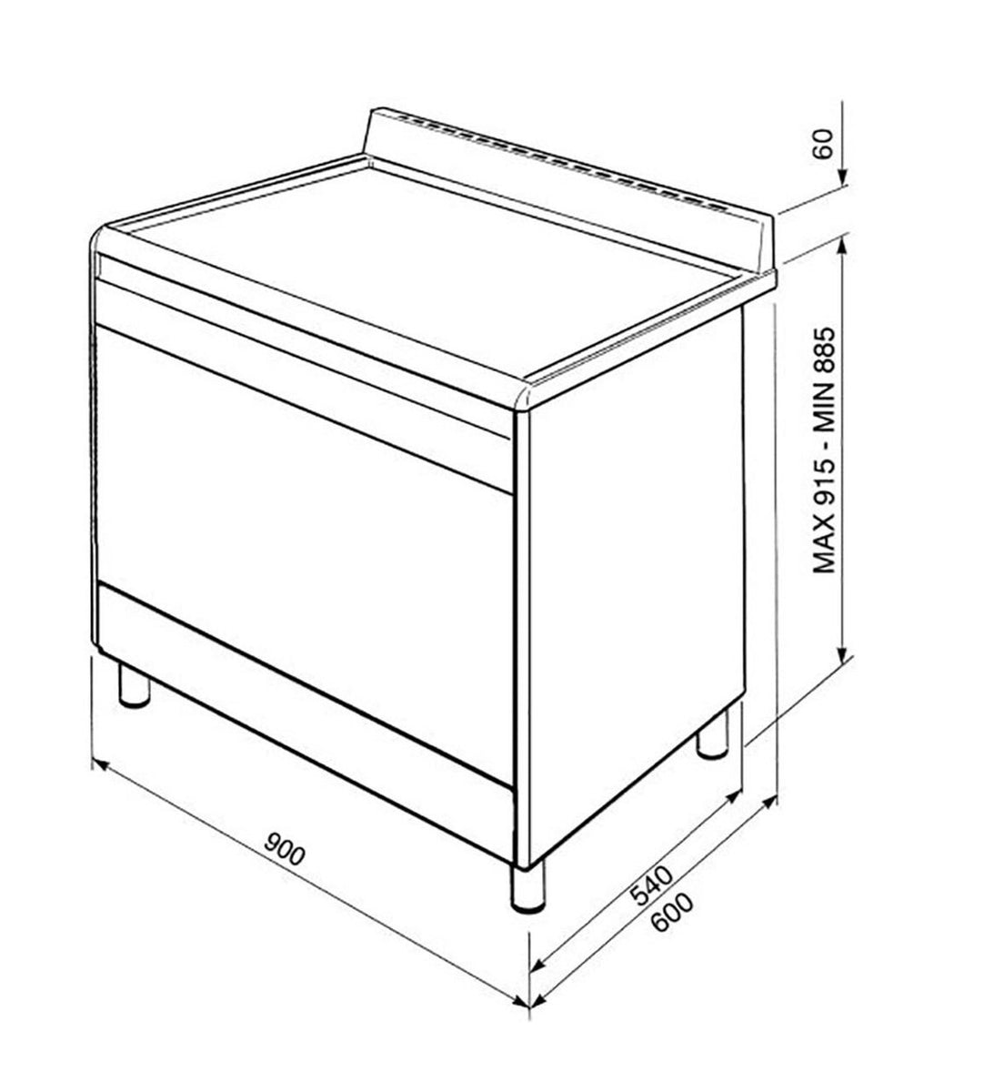 SMEG 90CM ANTHRACITE FREESTANDING OVEN WITH GAS TOP Total Kitchens
