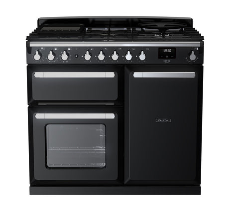 Falcon ESTEL DELUXE 100CM DUAL FUEL FREESTANDING COOKER CHROME