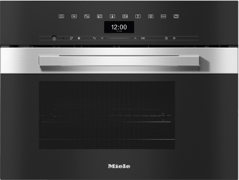 Miele DGM 7440 PureLine CleanSteel Steam Oven with Microwave