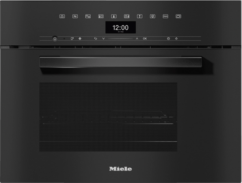 Miele DGM 7440 PureLine Obsidian Black Steam Oven with Microwave