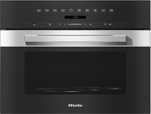 Miele M7244 TC Vitroline CleanSteel Built-In Microwave Oven