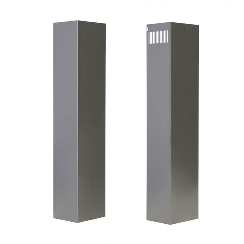 ROBINHOOD RWC / RWH SERIES CHIMNEY EXTENSION (2000mm total length*). Lower extension 1000mm, upper extension (vented) 1000mm. Stainless Steel.