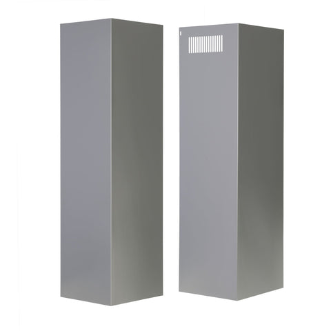 ROBINHOOD RWE / RWG SERIES CHIMNEY EXTENSION (2100mm total length*). Lower extension 1100mm, upper extension (vented) 1000mm. Stainless steel.