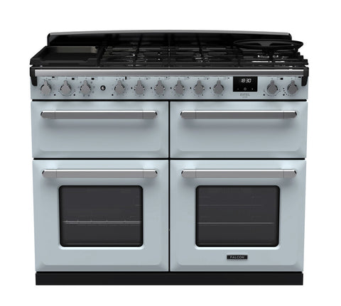 Falcon ESTEL DELUXE 110CM DUAL FUEL FREESTANDING COOKER CHROME SLOW COOK