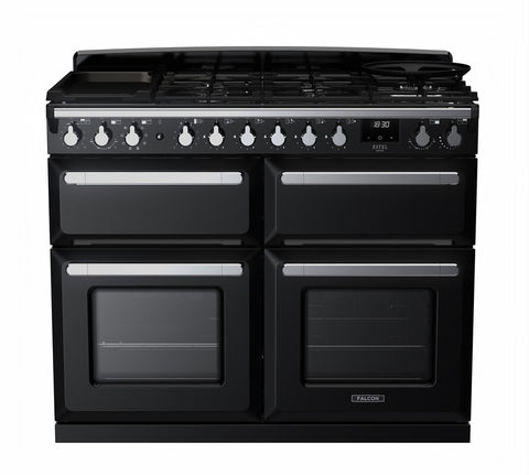 Falcon ESTEL DELUXE 110CM DUAL FUEL FREESTANDING COOKER CHROME SLOW COOK