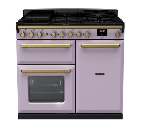 Falcon ESTEL DELUXE 100CM DUAL FUEL FREESTANDING COOKER ANTIQUE BRASS