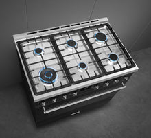 Load image into Gallery viewer, SMEG Classic Dual Fuel Cooker Matte 90cm Black
