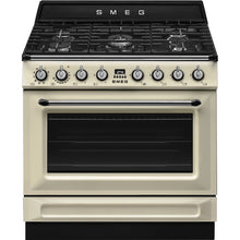 Load image into Gallery viewer, SMEG Victoria Dual Fuel Cooker Gas Hob 90cm Cream
