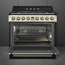 Load image into Gallery viewer, SMEG Victoria Dual Fuel Cooker Gas Hob 90cm Cream
