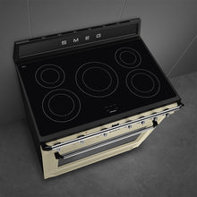 Load image into Gallery viewer, SMEG Victoria Induction Freestanding Cooker 90cm Cream
