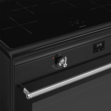 Load image into Gallery viewer, SMEG Classic MF 4 Zone Induction Freestanding Cooker 90cm Gloss Black

