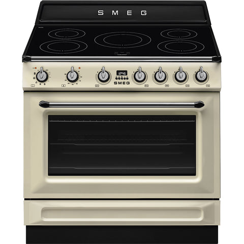 SMEG Victoria Induction Pyro Freestanding Cooker 90cm Cream