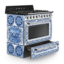 Load image into Gallery viewer, SMEG Dolce &amp; Gabbana Dual Fuel MF Freestanding Cooker 90cm Blu Mediterraneo
