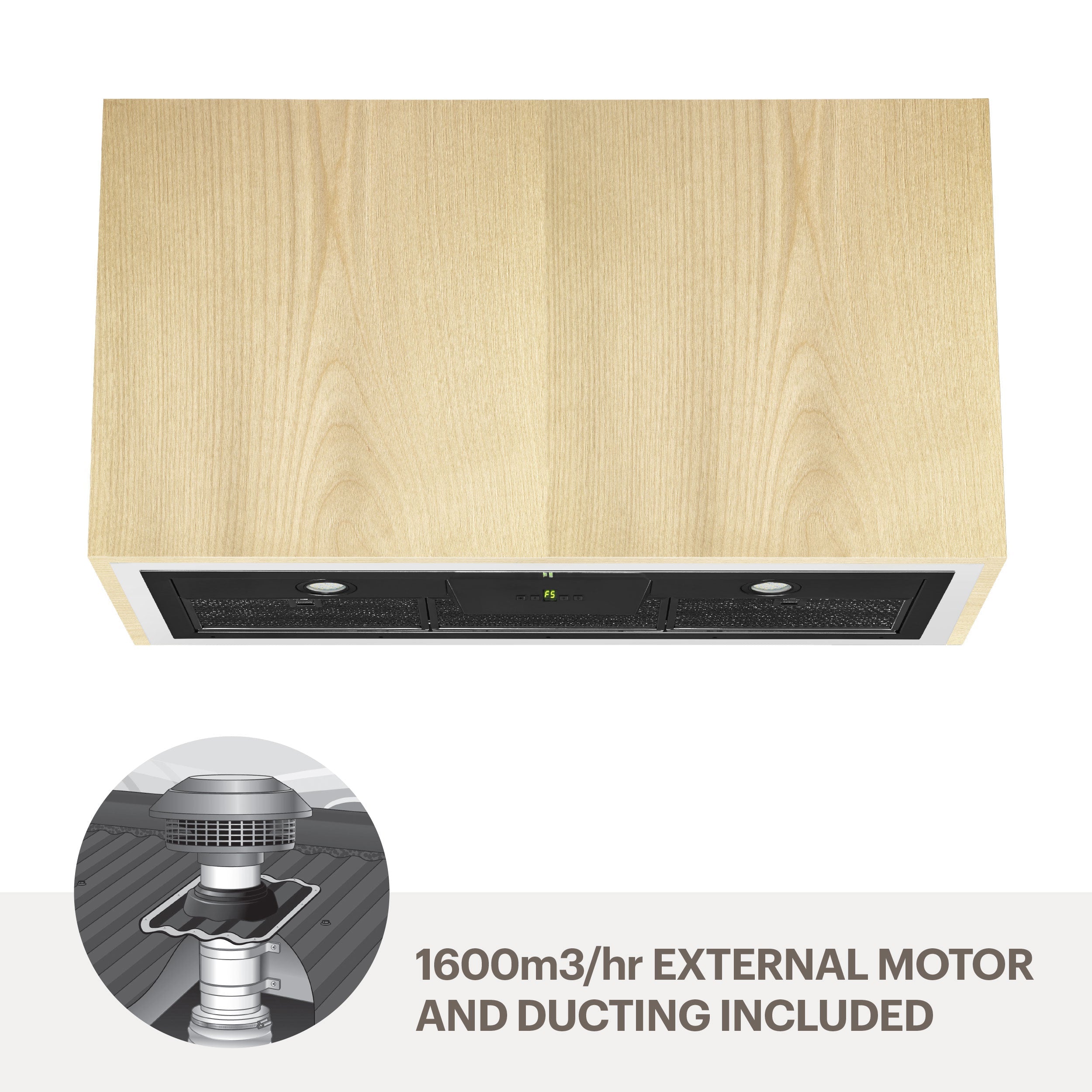 Amore 90cm undermount rangehood - Black UMLUCIA9B-M16