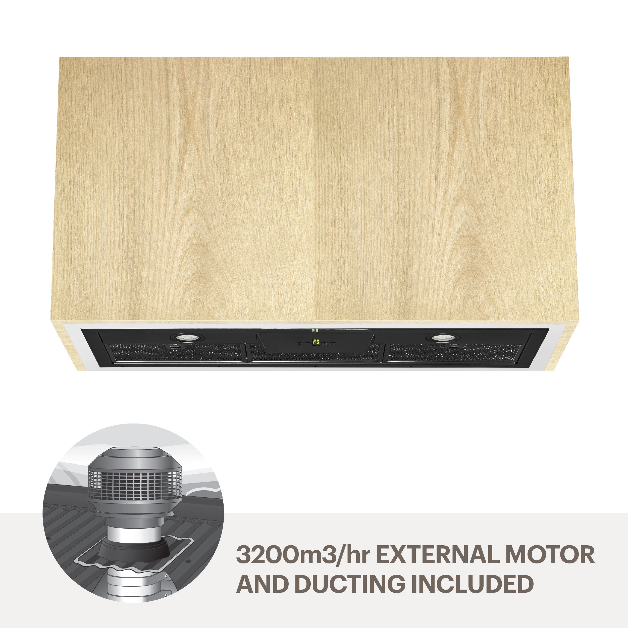 Amore 90cm undermount rangehood - Black UMLUCIA9B-M32