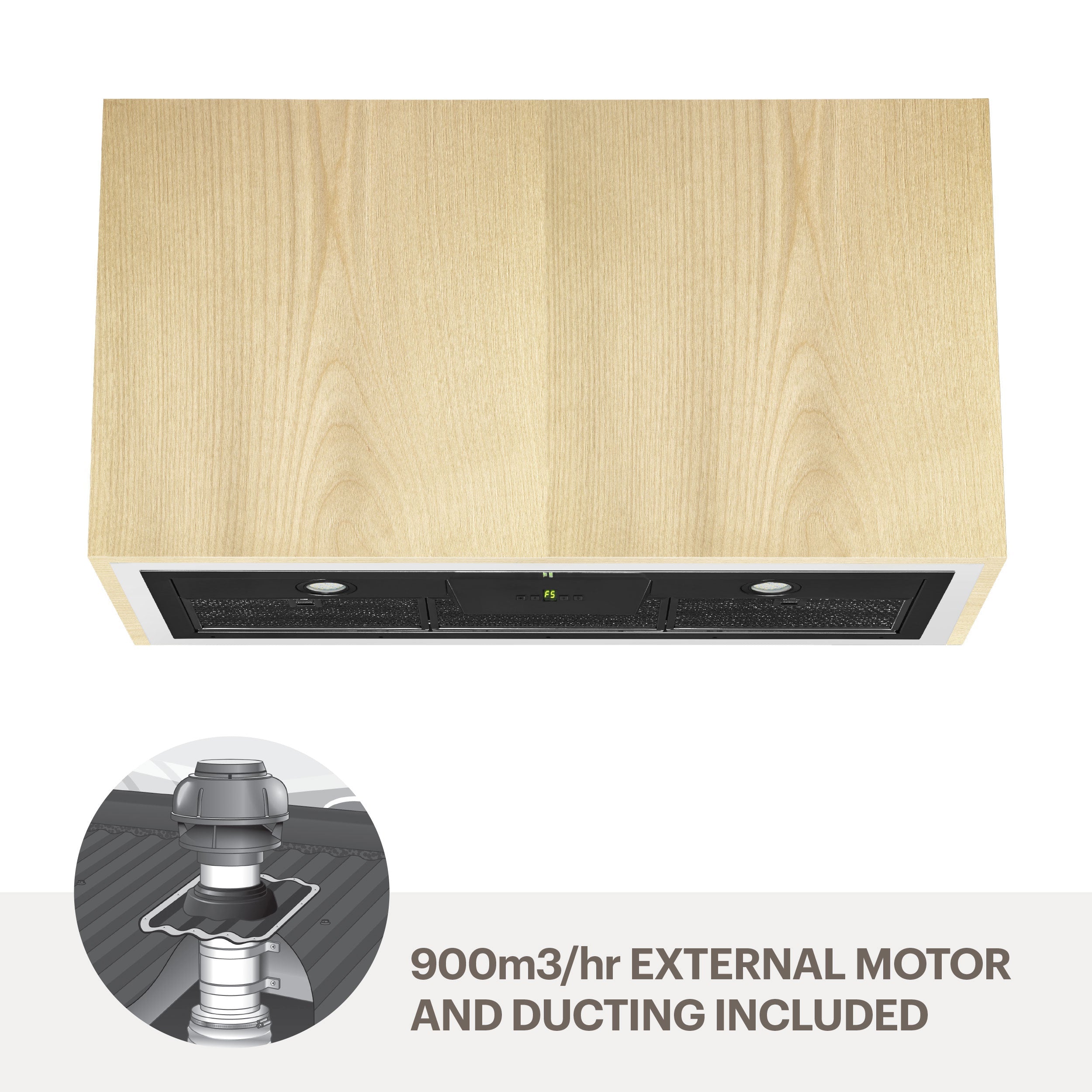 Amore 90cm undermount rangehood - Black UMLUCIA9B-M9