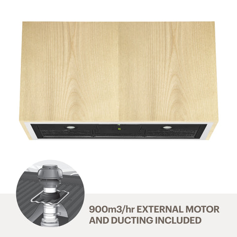 Amore 90cm undermount rangehood - Black UMLUCIA9B-M9