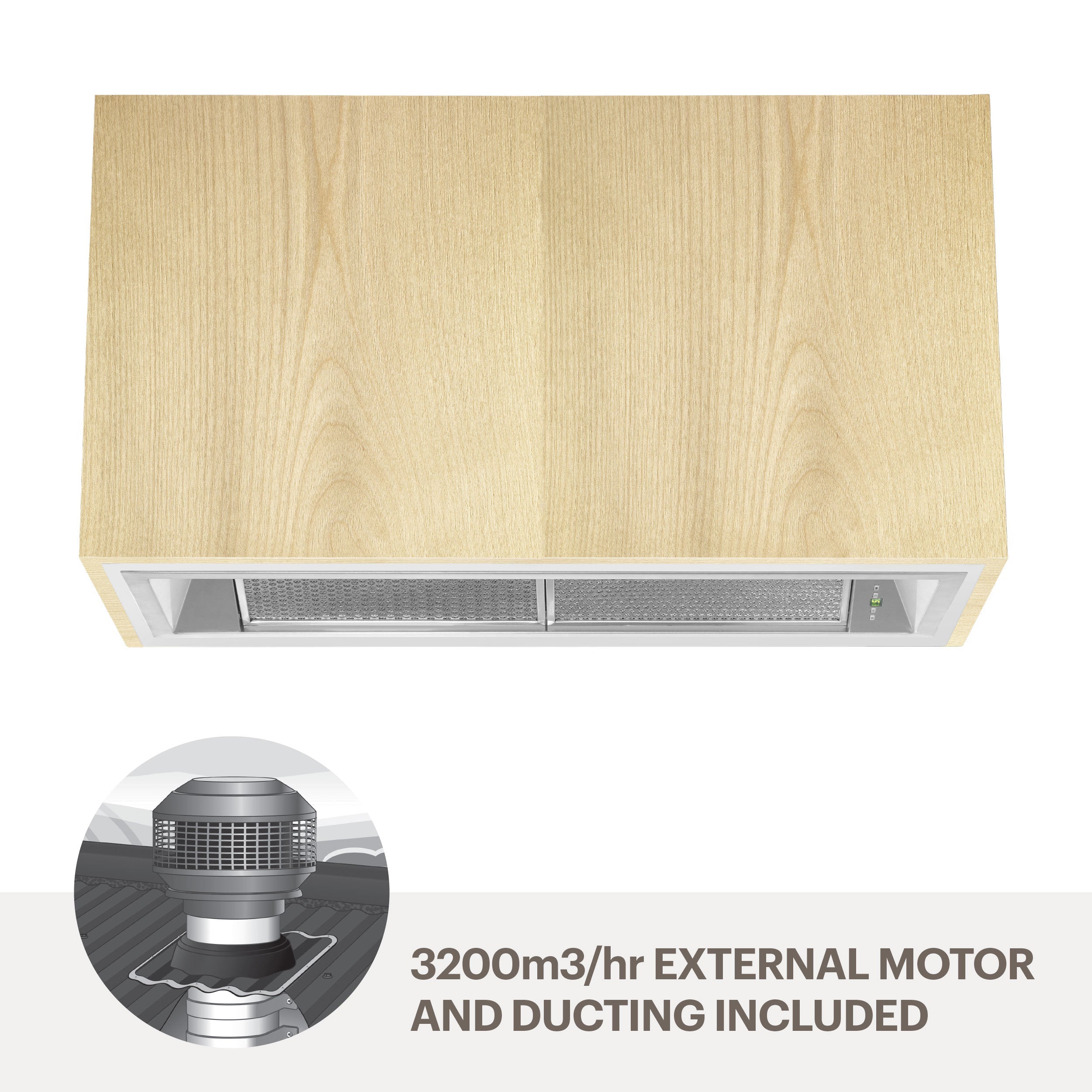Amore 90cm quiet undermount rangehood UMSOFIA9-M32