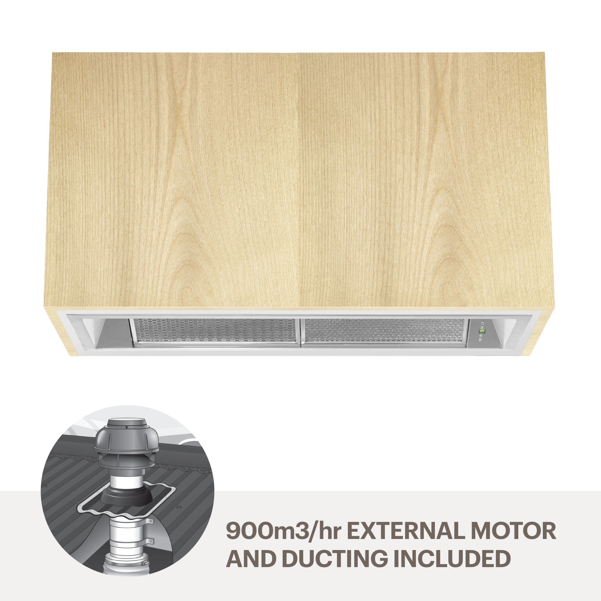 Amore 90cm quiet undermount rangehood UMSOFIA9-M9