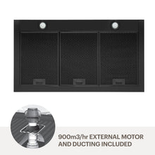 Load image into Gallery viewer, Amore 90cm quiet wallmount rangehood -Blk WMMARTINA9B-M9
